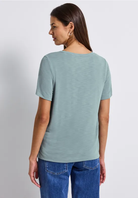 Silk-Look Shirt mit Wording