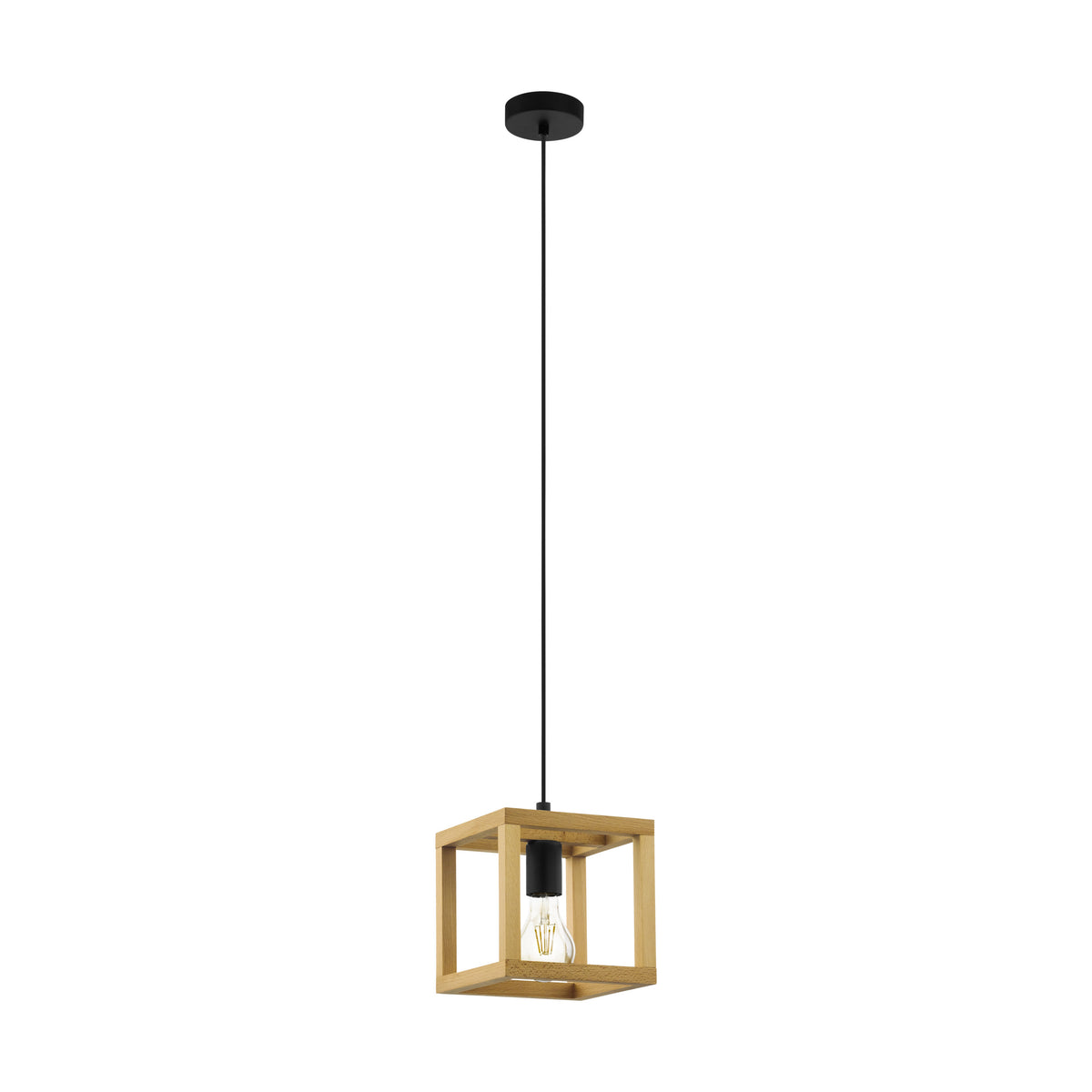 EGLO hanglamp Blackcrown 1 - e27 - 20 cm - zwart/bruin
