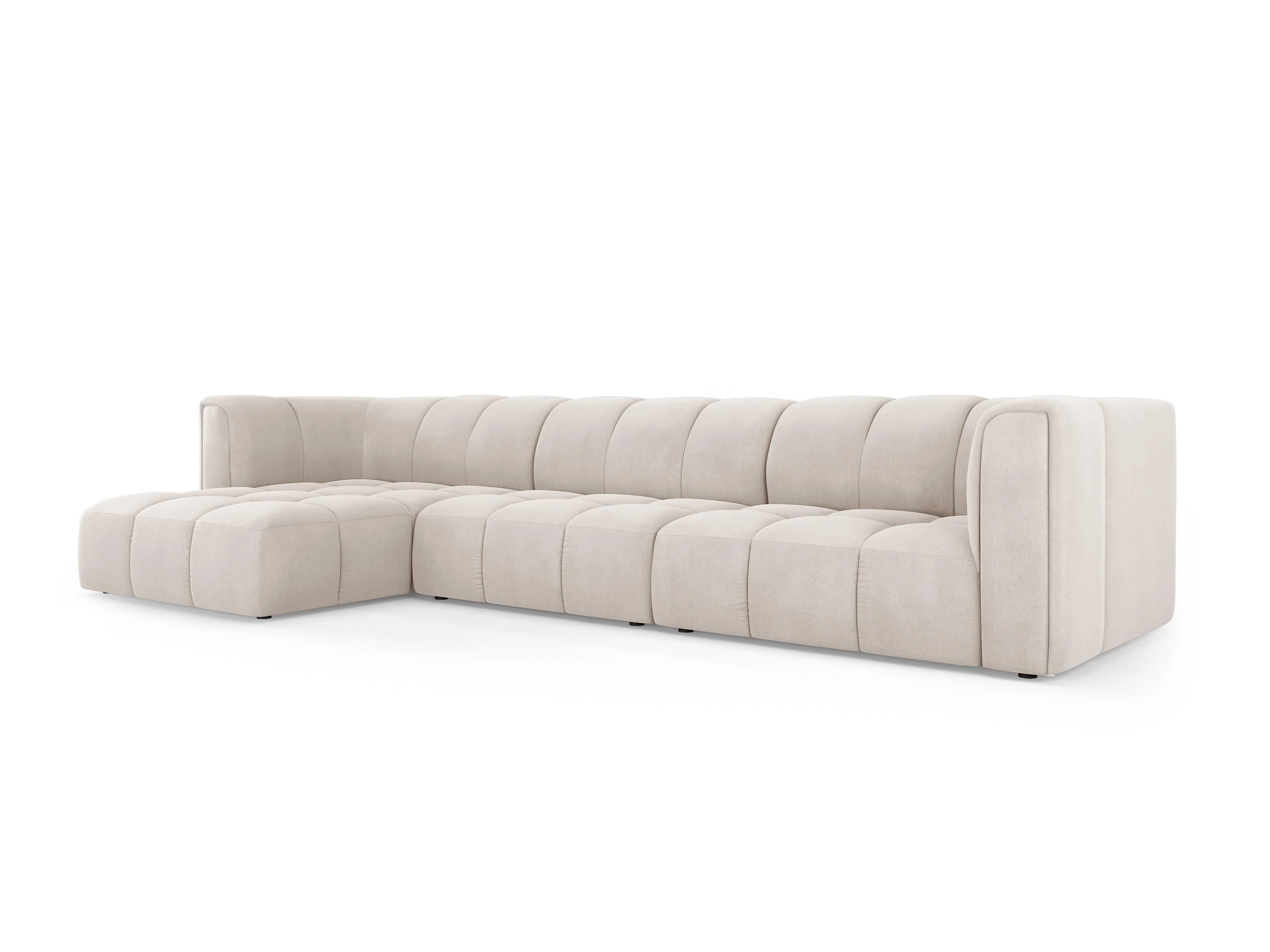 Hoekbank Francesca chenille links 5-zits