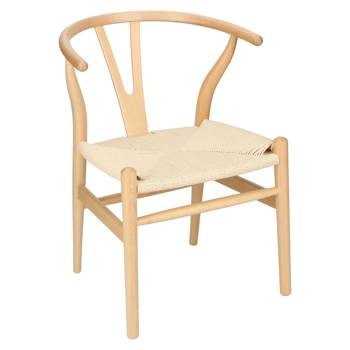 Krzesło Wicker Color naturalny/jasny brązowy insp. Wishbone