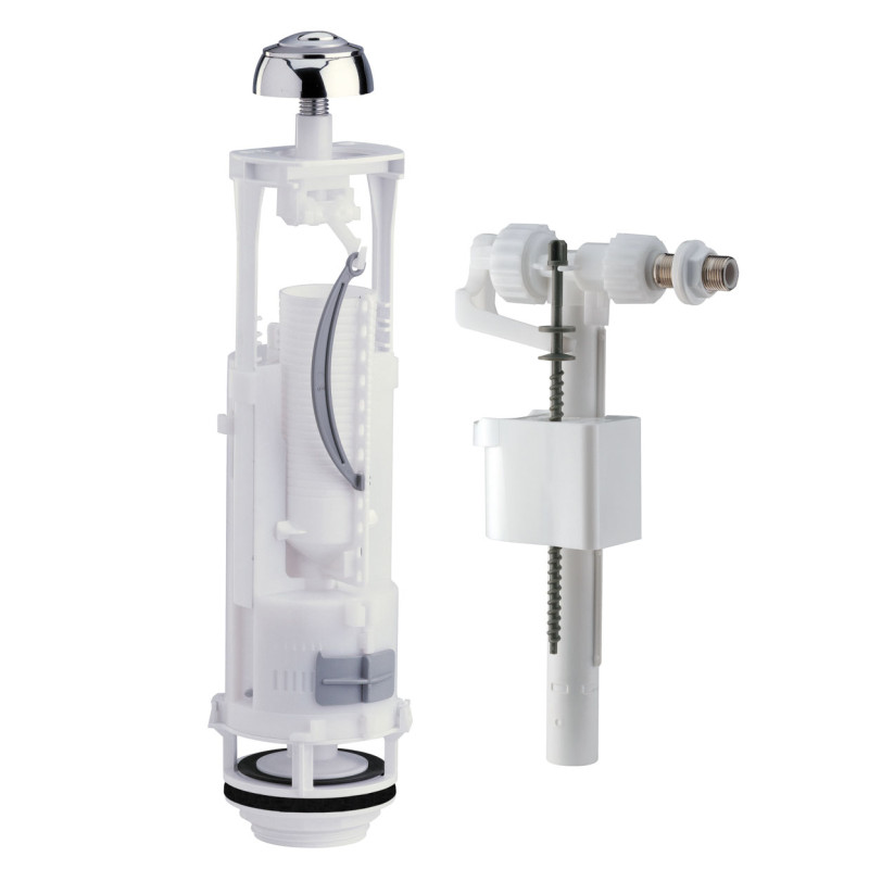 Mécanisme et flotteur Siamp Optima 49/95 L avec bouton-poussoir double SANINSTAL