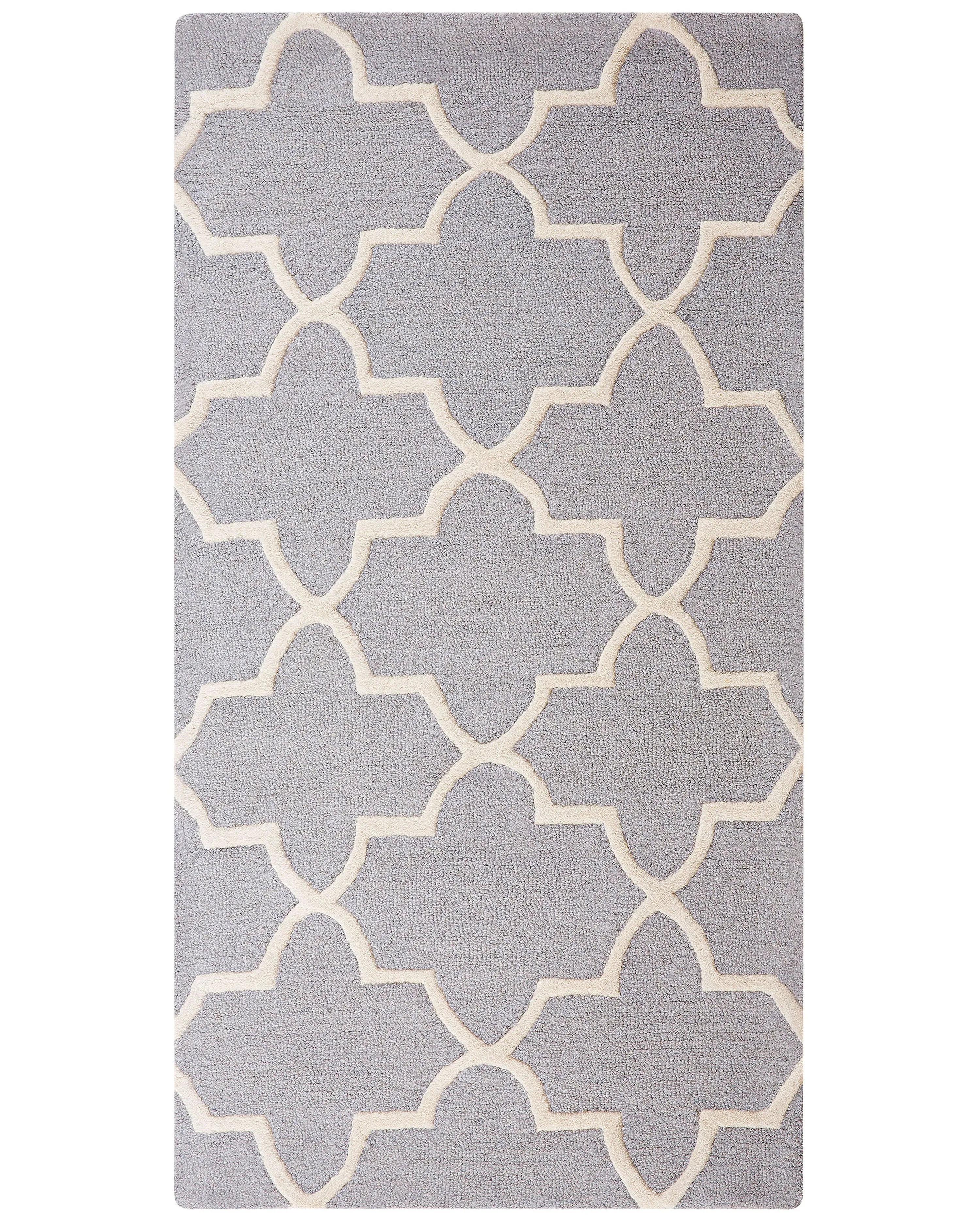 Rug SILVAN Light Grey 160 x 230 cm Wool