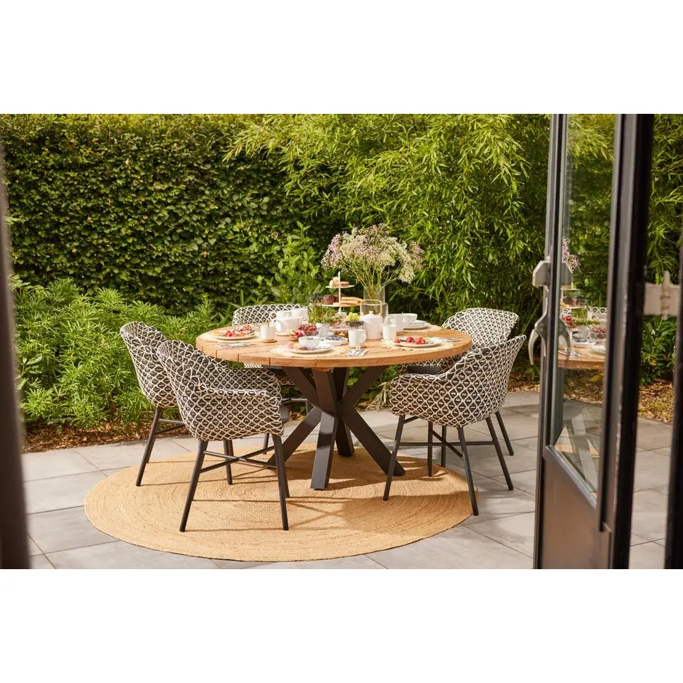 Hartman Delphine dining tuinstoel - Zwart/Wit