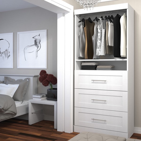 Pur by Bestar 36-inch Storage Unit with 3-drawer Set