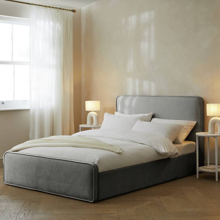 Habitat Ruxley Small Double Drawer Storage Bed Frame - Grey