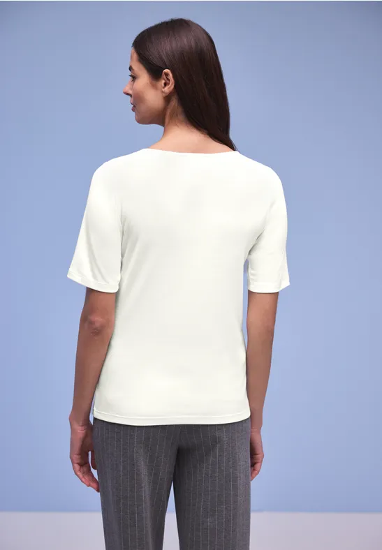 Kurzarm Shirt mit Knopfdetail