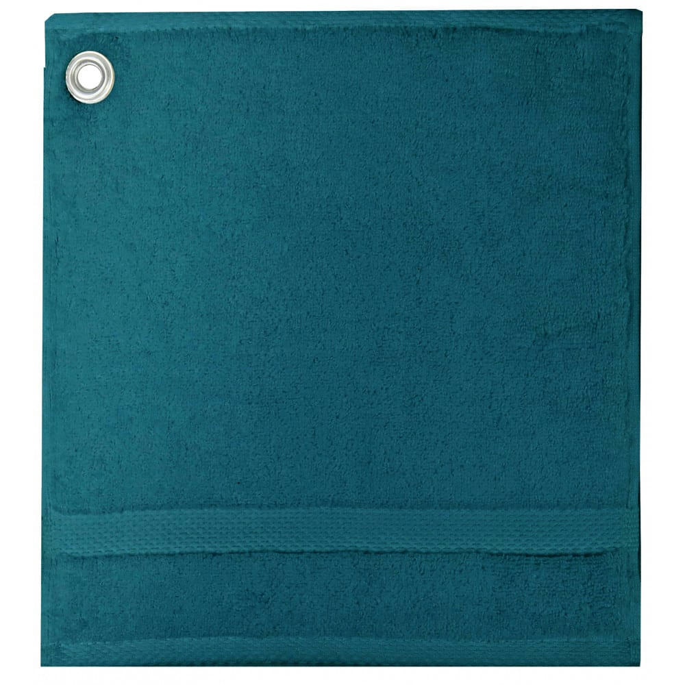 - Carre avec oeillet  pur coton bleu 30x30