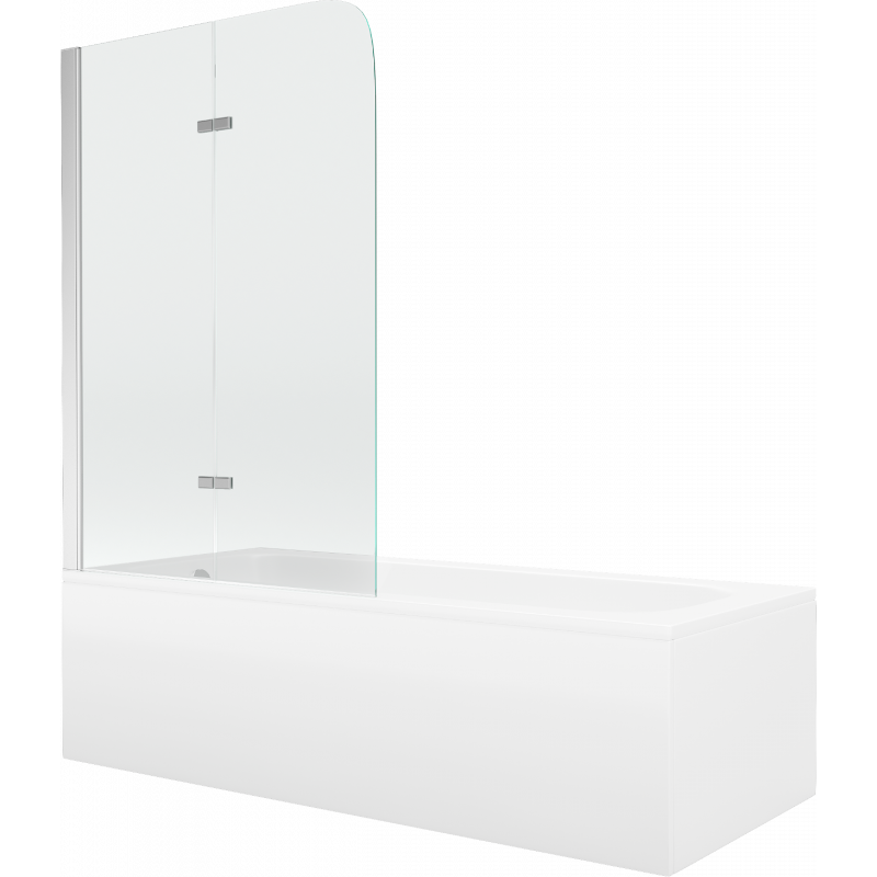 Wanna prostokątna Mexen Vega 150x70cm z obudową i parawanem 2-skrzydłowym