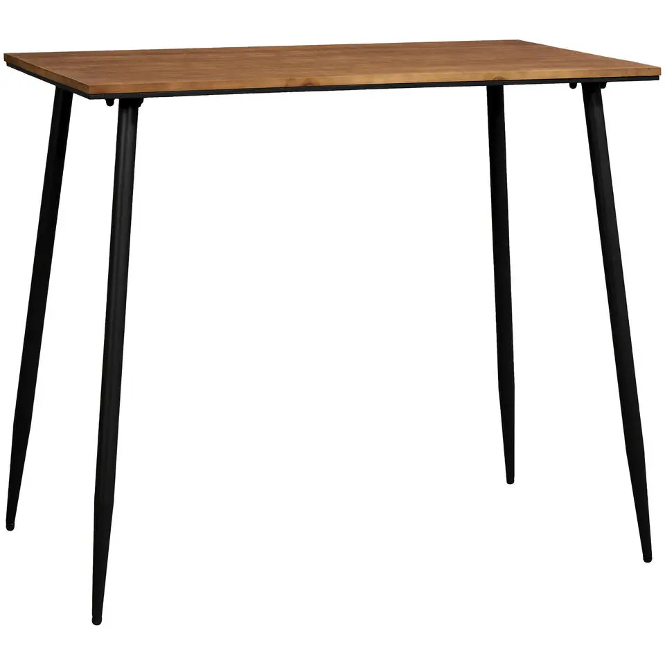 Bartafel Milo - zwart/naturel - 105x120x70 cm