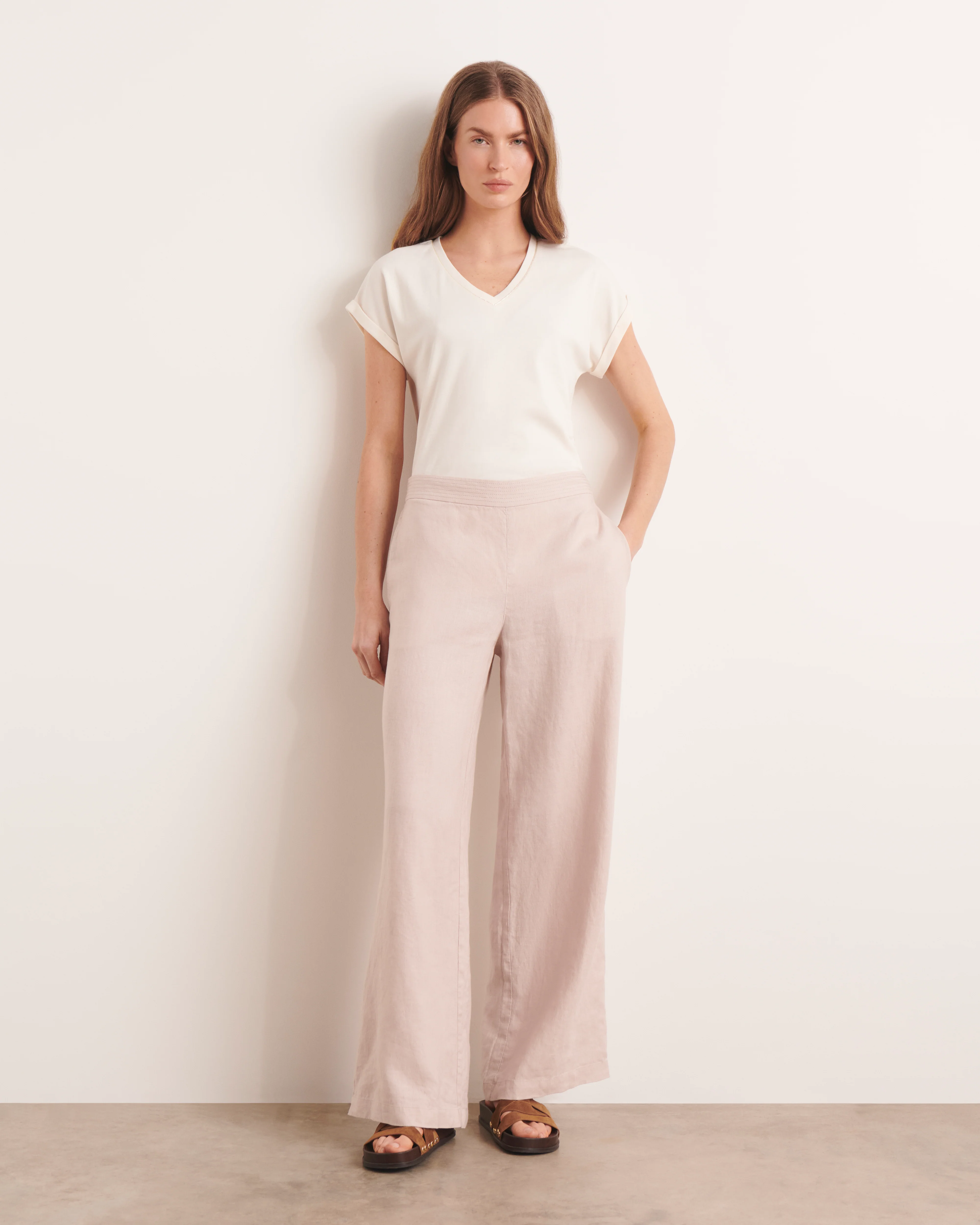 Pantalon large beige PEPPERONI/13058/002