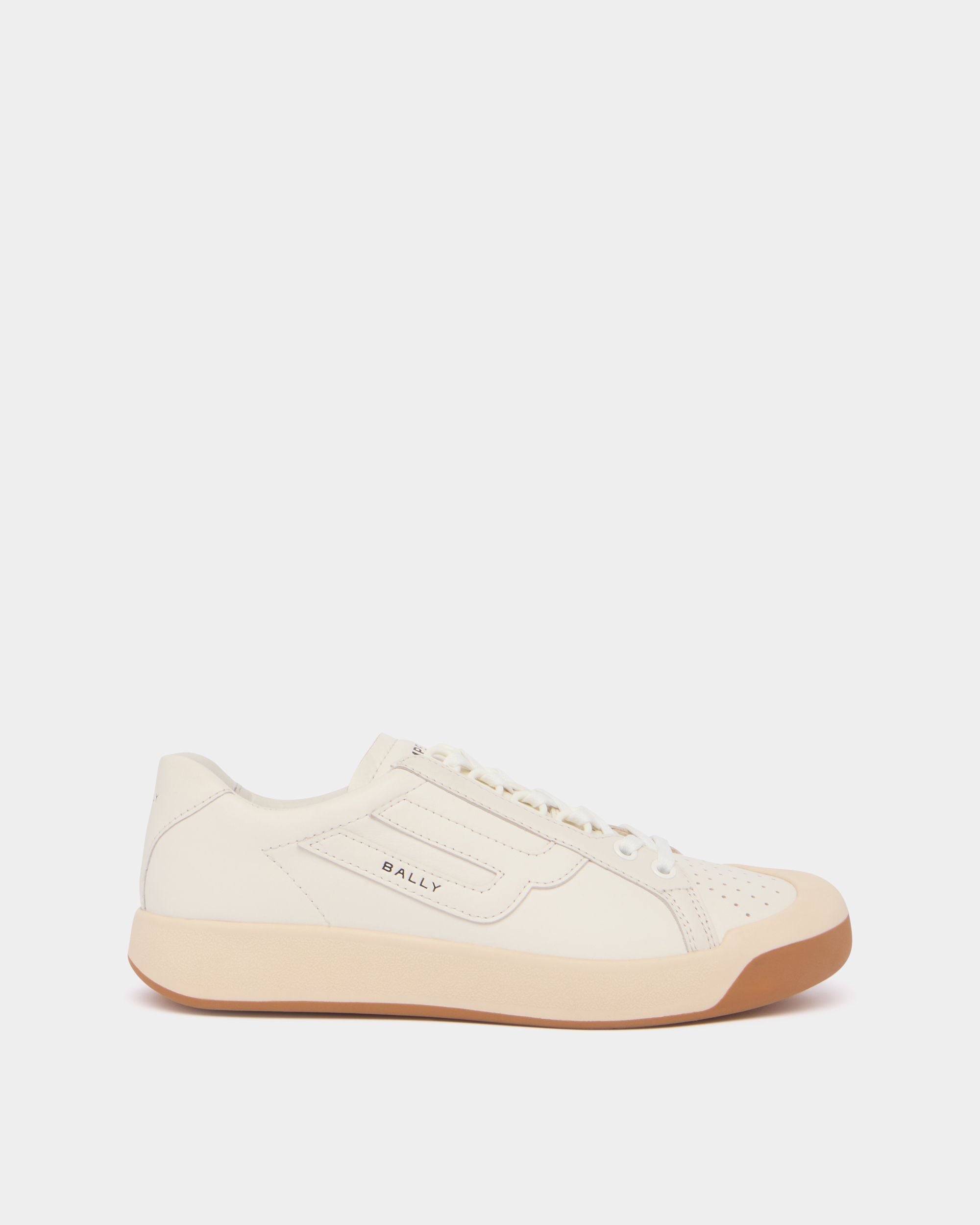 Competition Sneaker aus weißem Leder