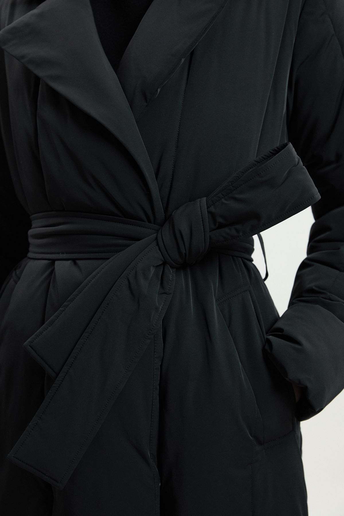 KarenMillen Clean Padded Belted Midi Coat