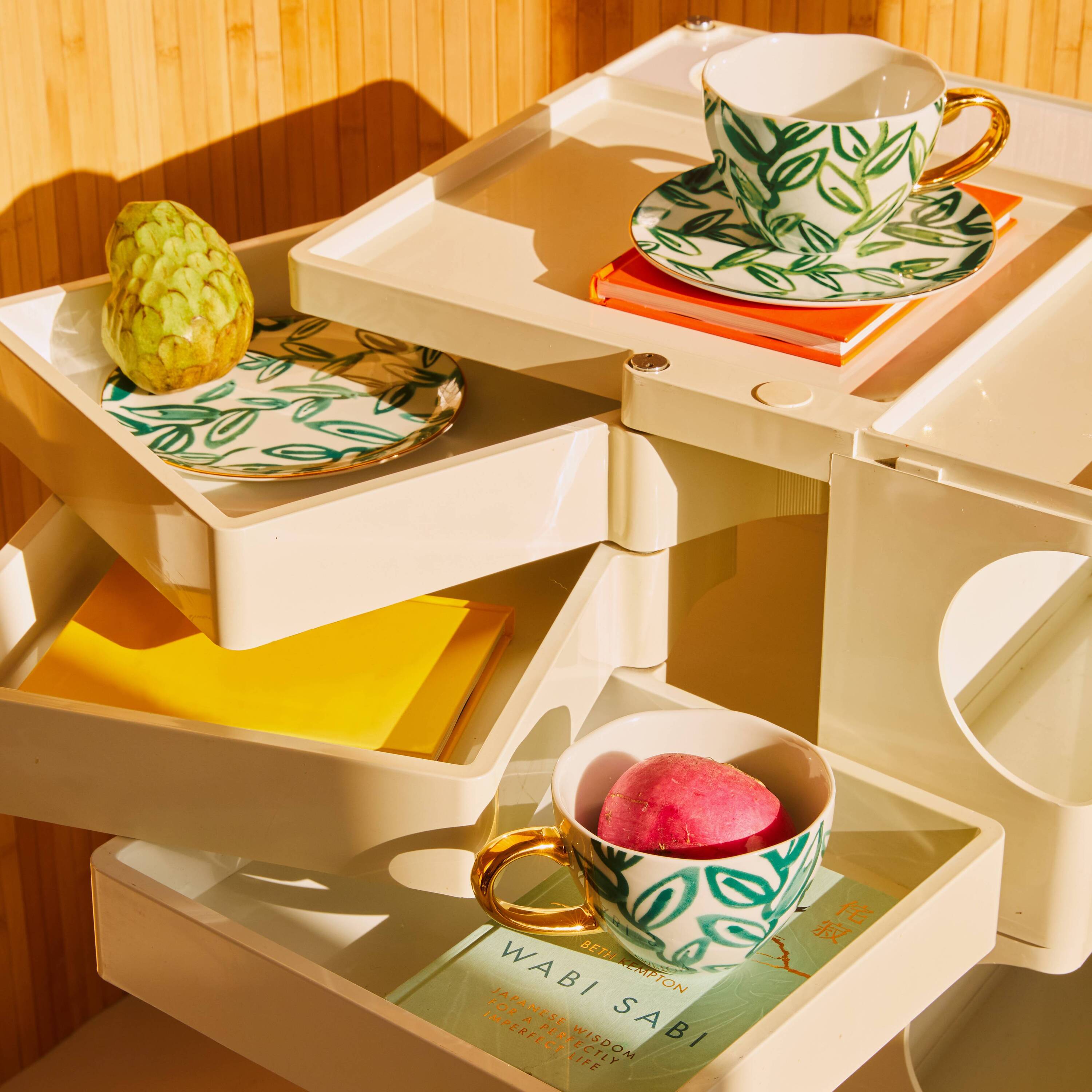 Urban Nature Culture Good Morning Cappuccino / Theekop - Leaves Aqua -