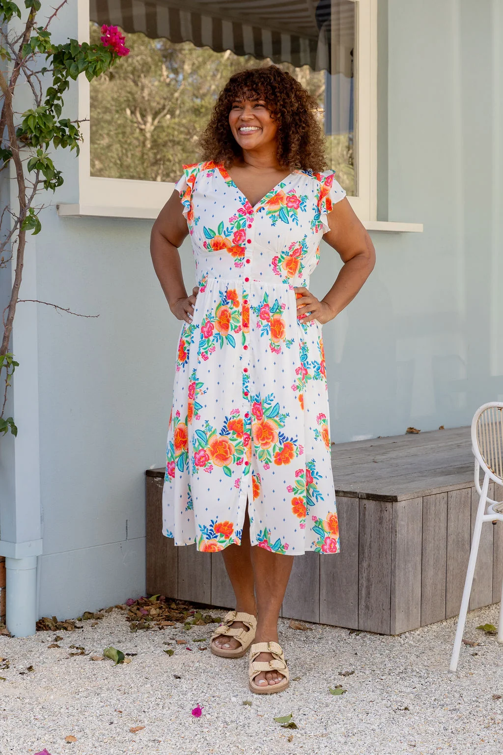 Chelsea Midi Dress in Frida