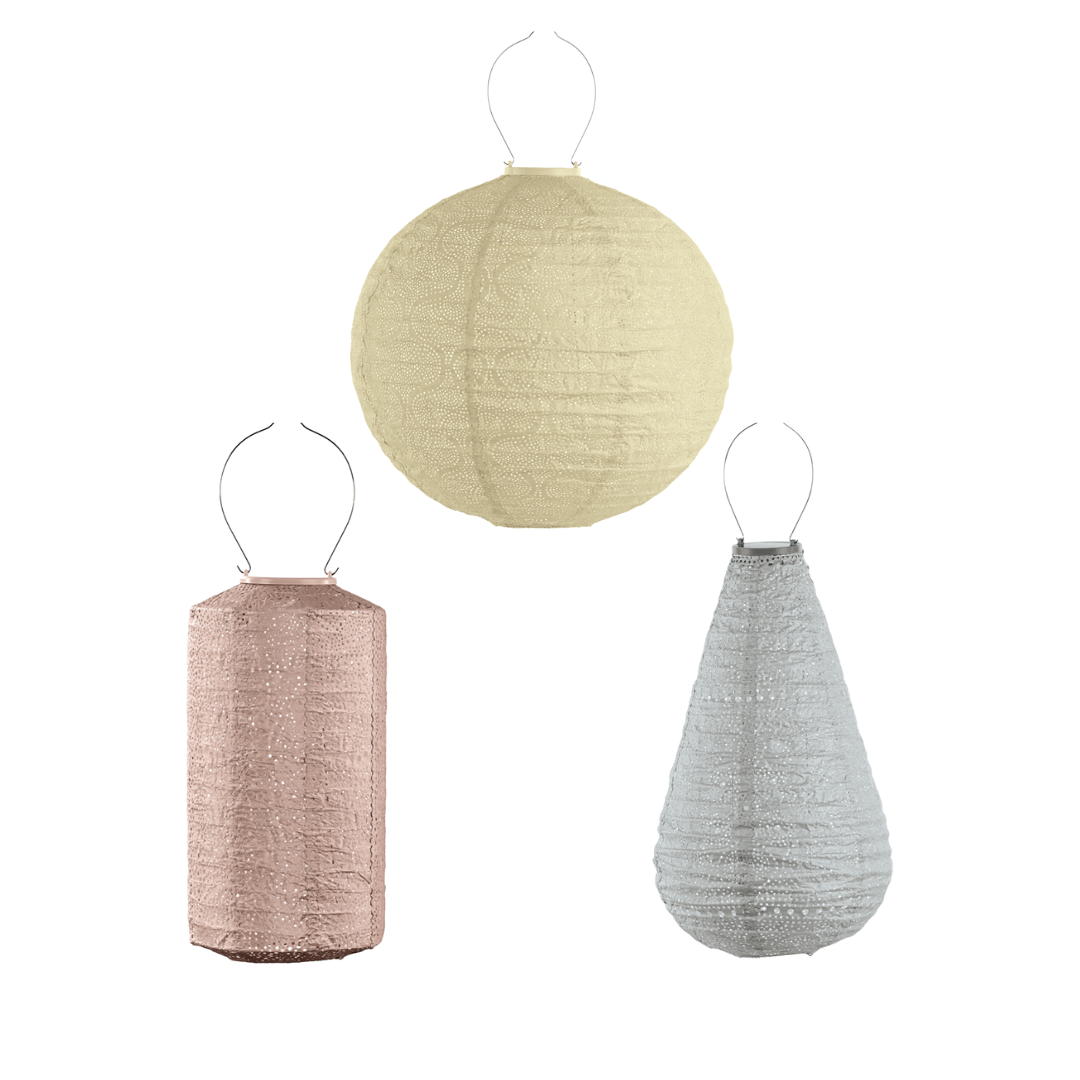 Lumiz solar lampion - pastel set - 3 stuks