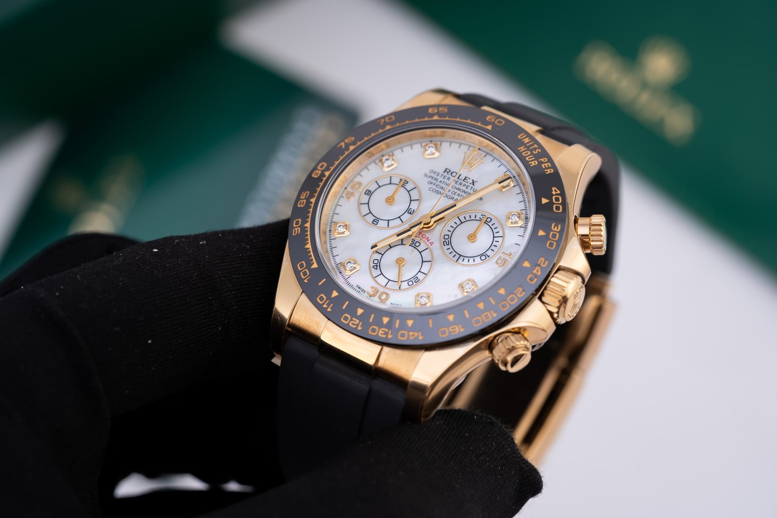 Rolex Daytona RG Plated MOP Dial With Diamonds 40mm Oysterflex Super Clone