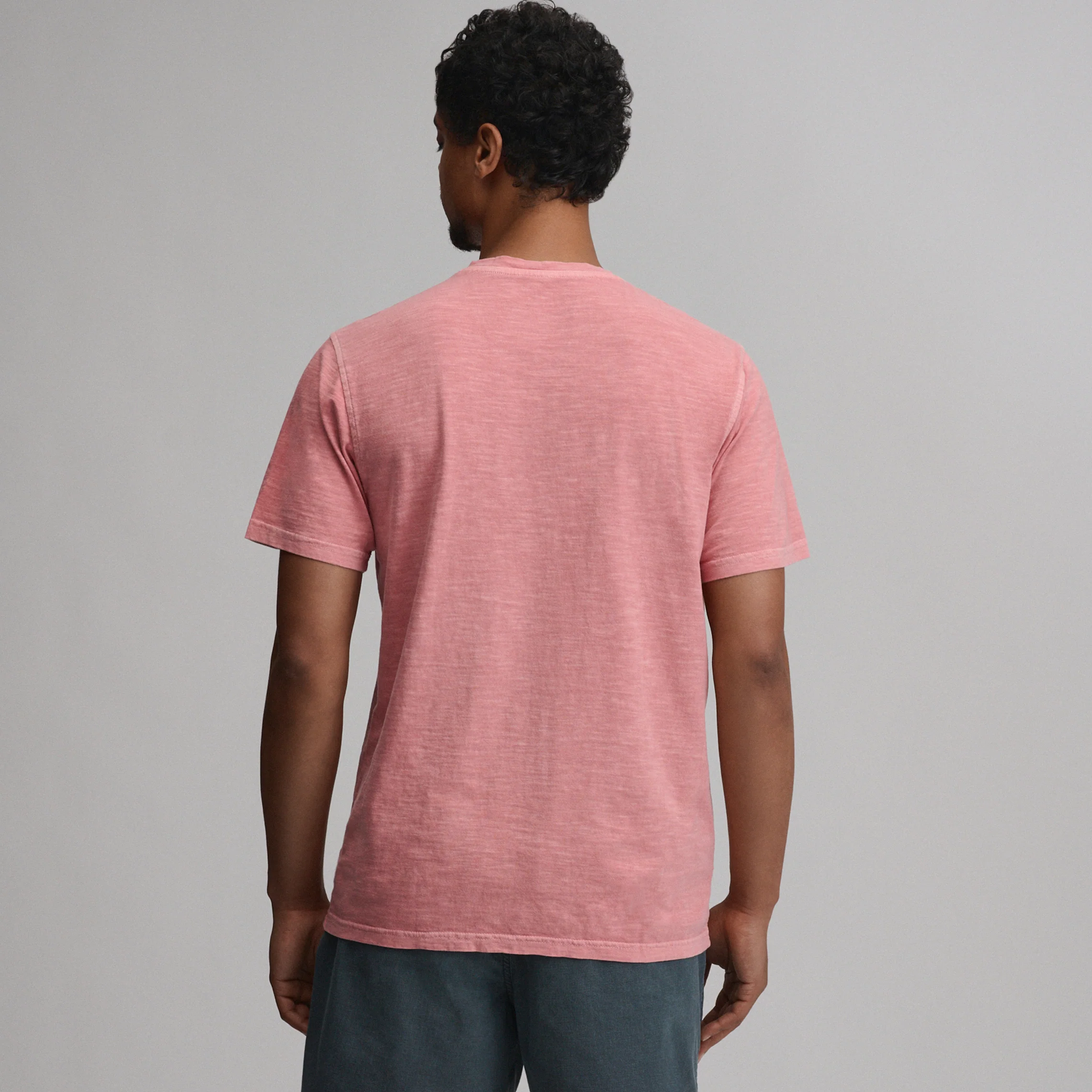 Men's Short-Sleeve Sunwashed Cotton Henley