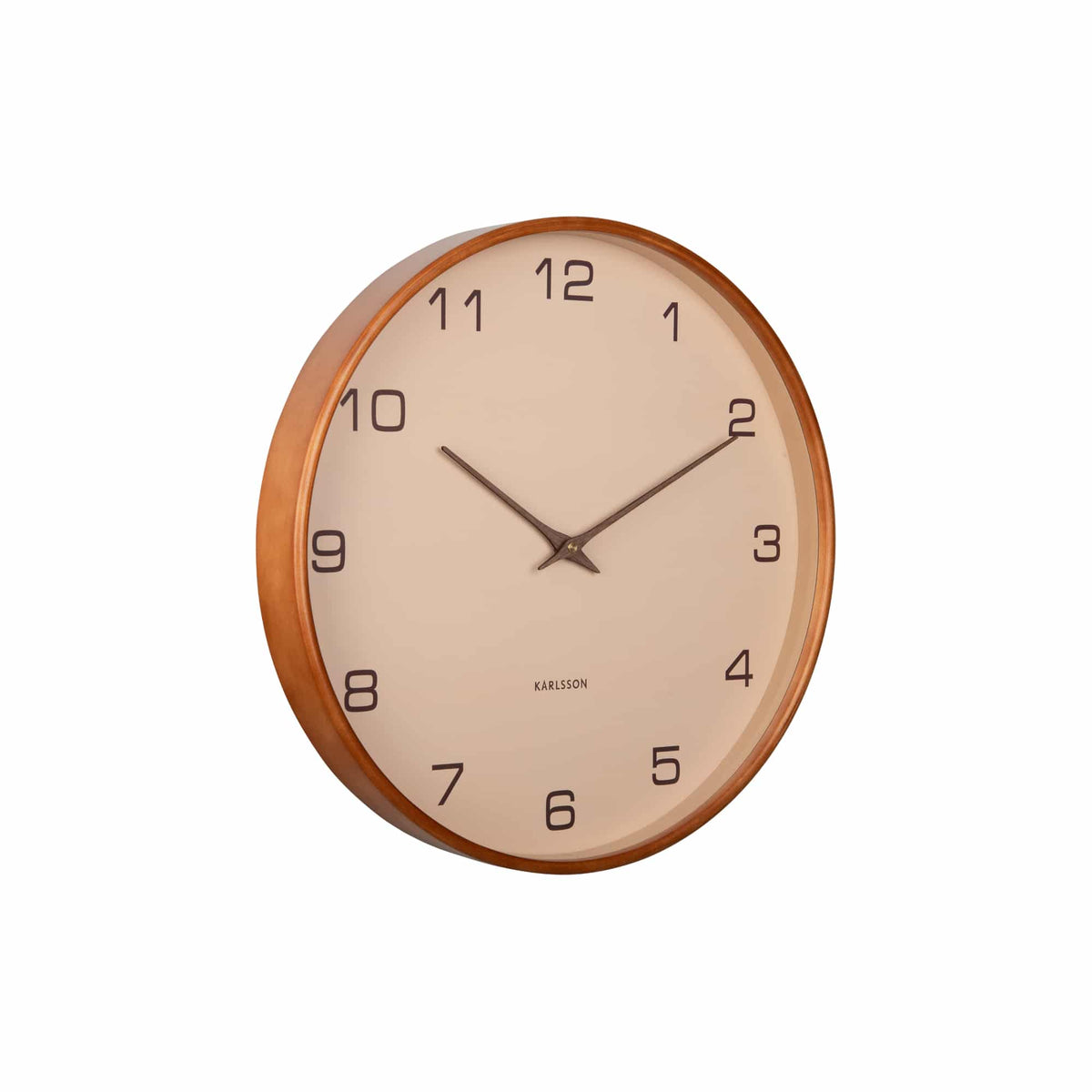 Karlsson wandklok Acento - bruin - Ø40cm