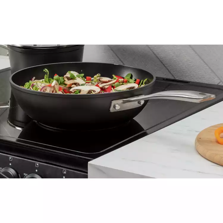 Habitat 28cm Hard Anodised Aluminium Wok