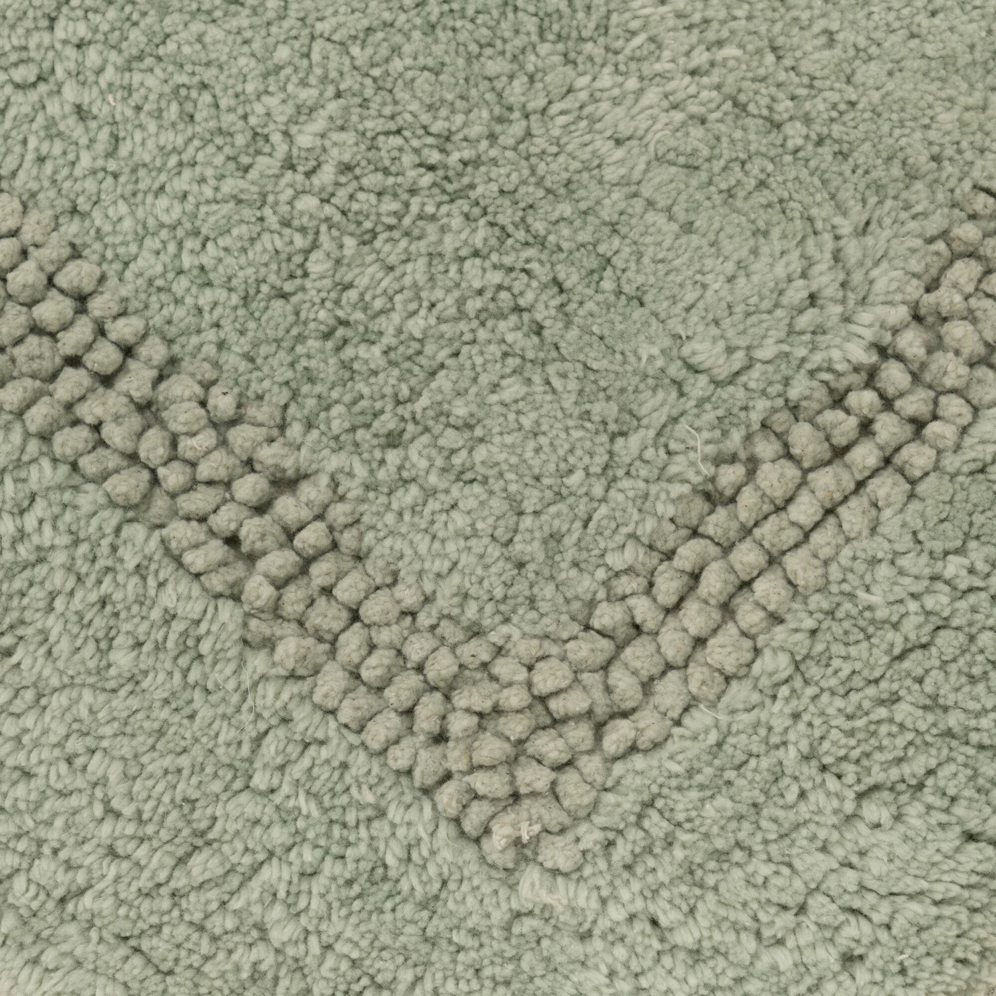 LOUCETA - Tapis de bain en coton 50x80cm - vert olivier