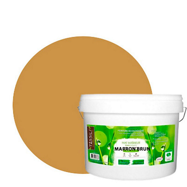 Marron Brun Peinture interieur aspect mat Natura - Marron Brun - 10L