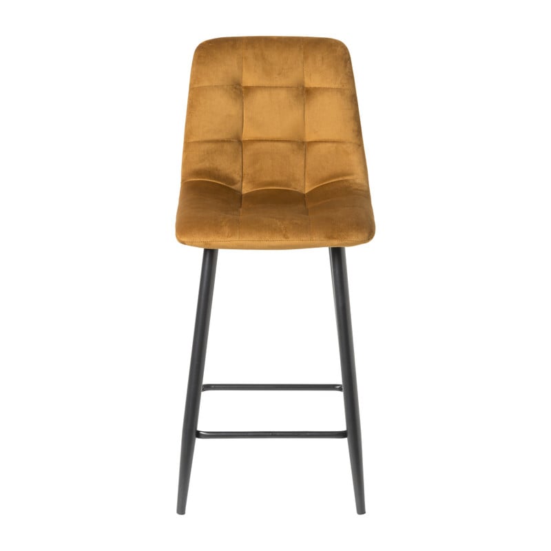 Barkruk velvet - oker - 100x50x41.5 cm