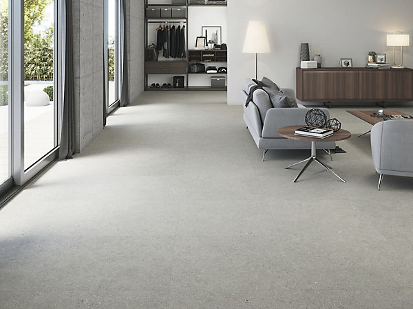 Carrelage Aspect bétonBruch gris ciment antiderapant R-11 80x80 cm
