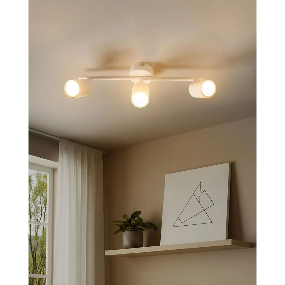 NYANDO - Plafondlamp set van 3 - Wit - Metaal