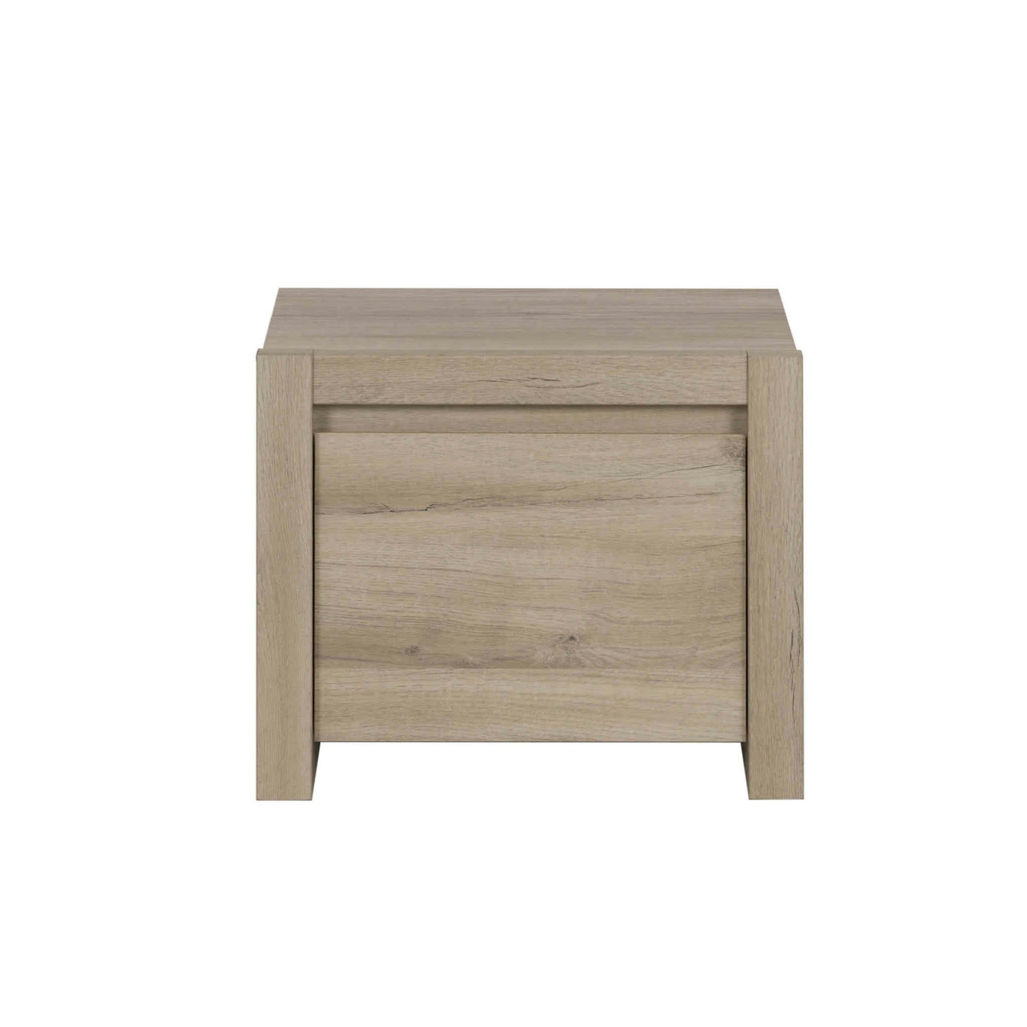 - Table de chevet en bois imitation chêne clair