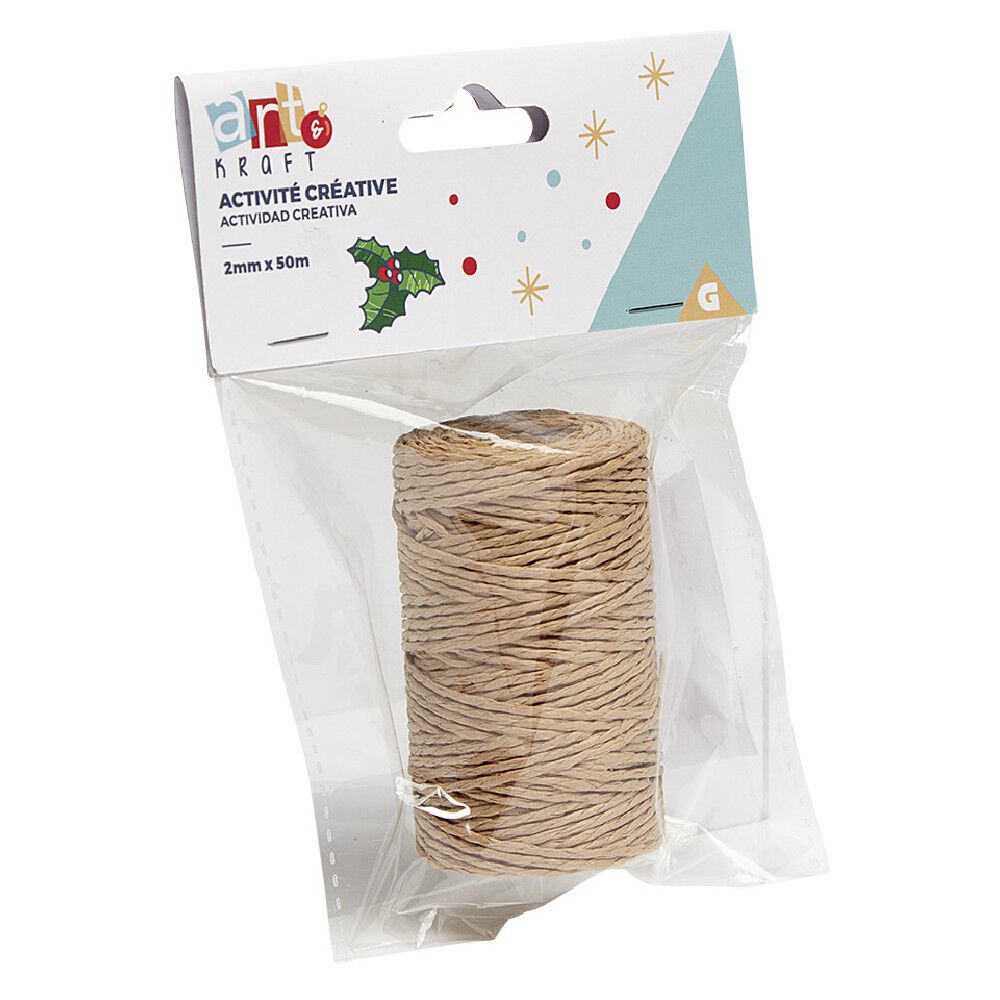 Fil naturel en papier 50 m
