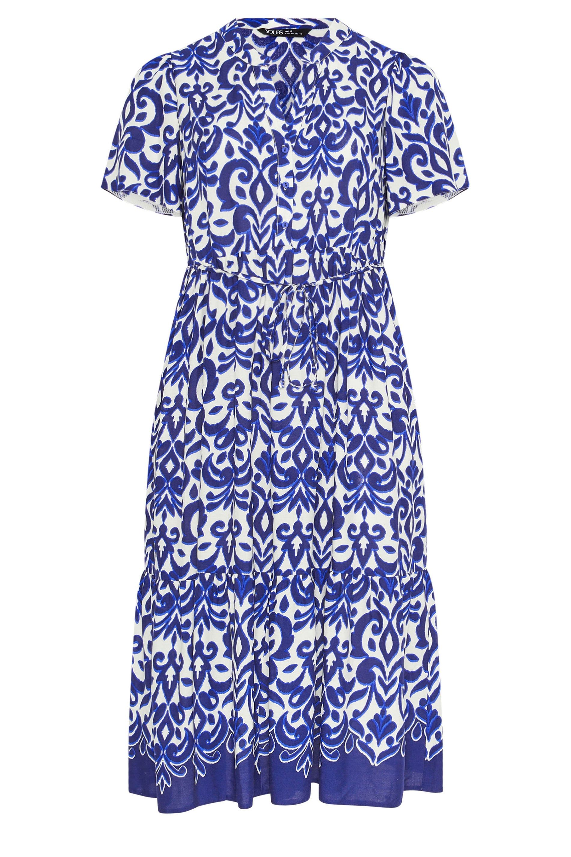 Yours Abstract Half Placket Dress