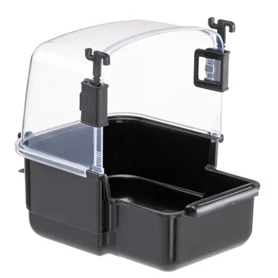 Ferplast Large Parakeet Bird Bath, black