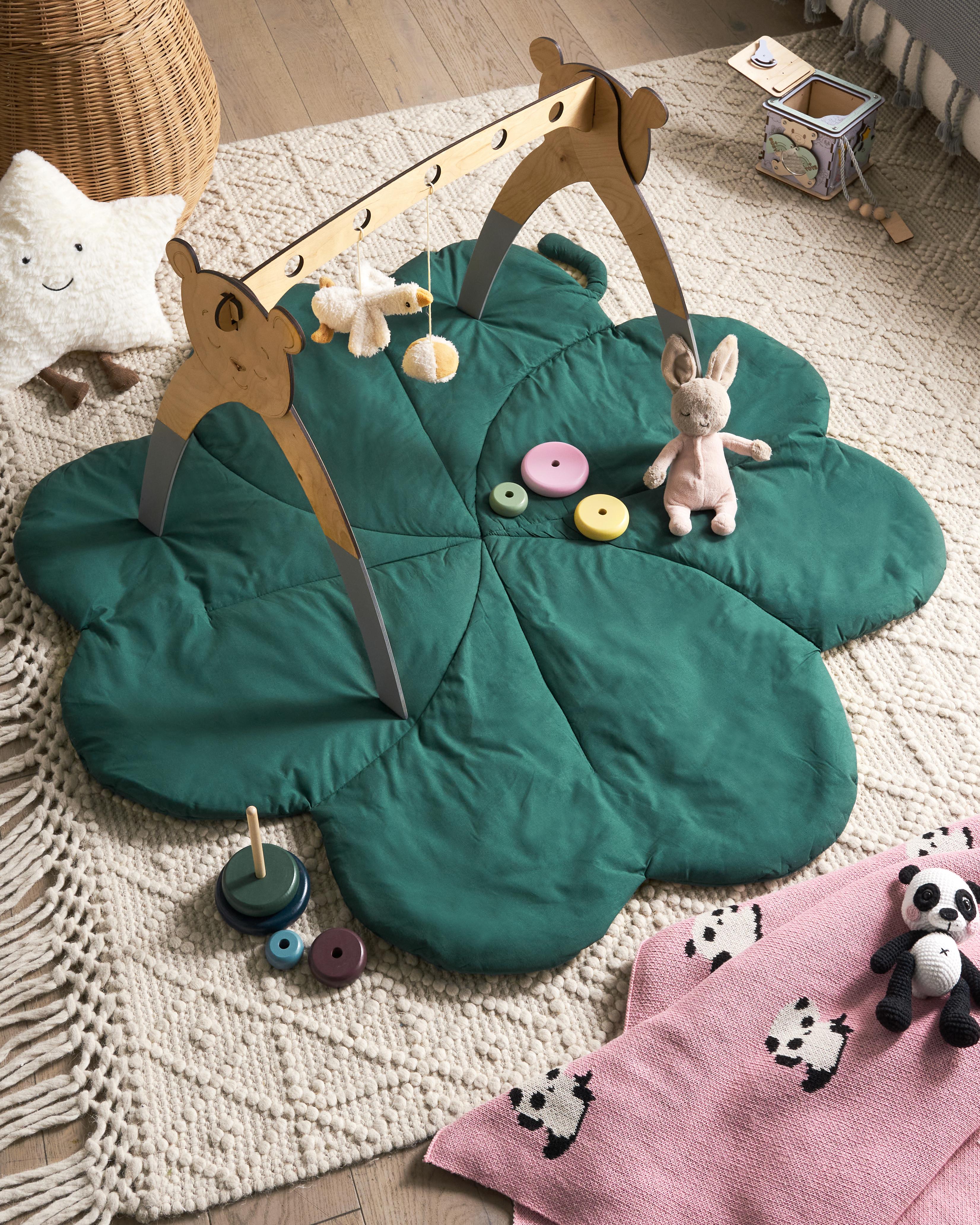 Kids Playmat ACADINE 110 x 110 cm Cotton Green