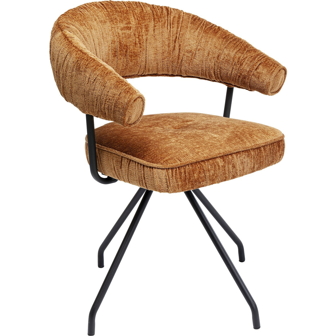 Kare Design Draaistoel met armleuningen Arabella oranje