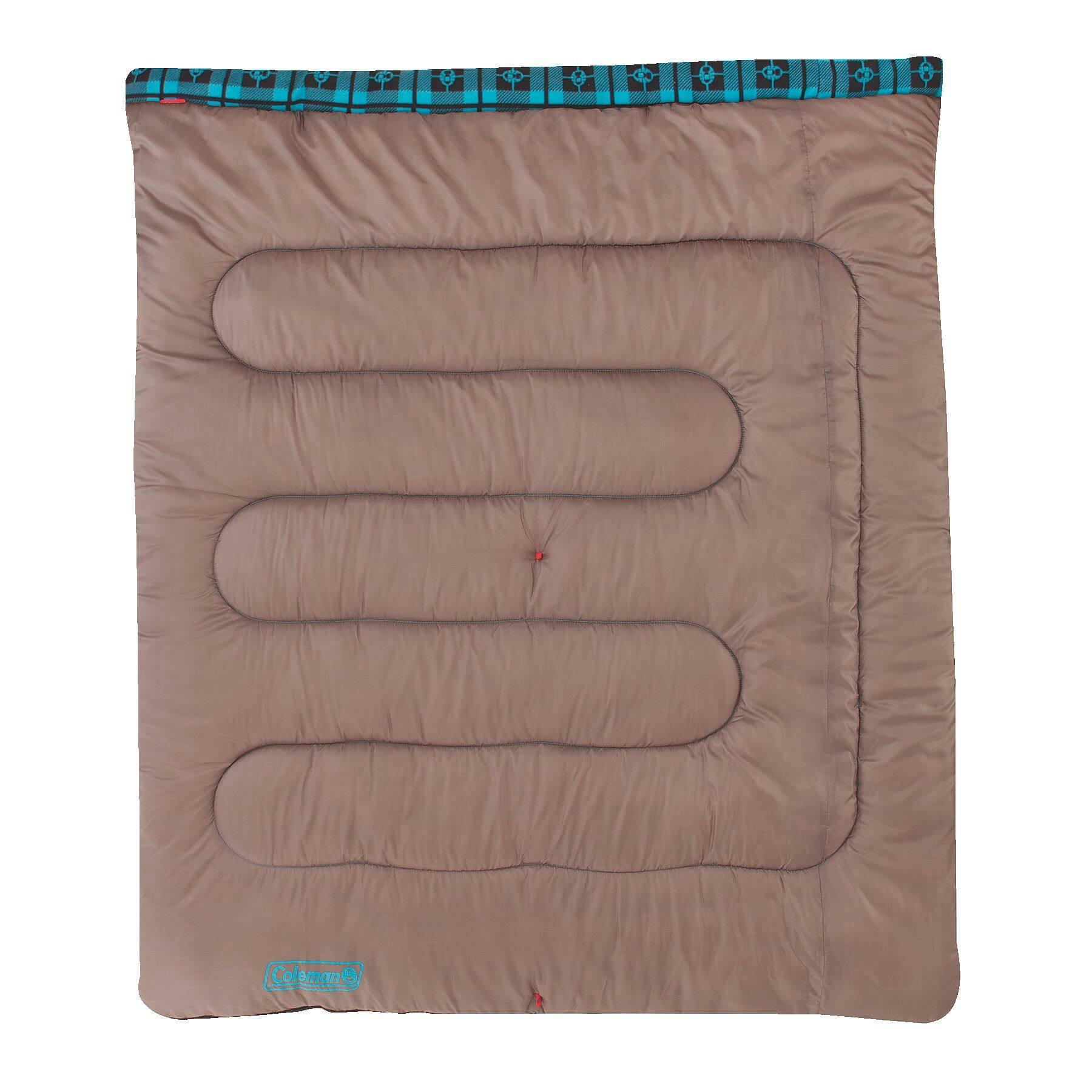 Coleman Granite Peak 7.2 °C Double Sleeping Bag w/ Compression Sack, Insulated and Fleece Lined