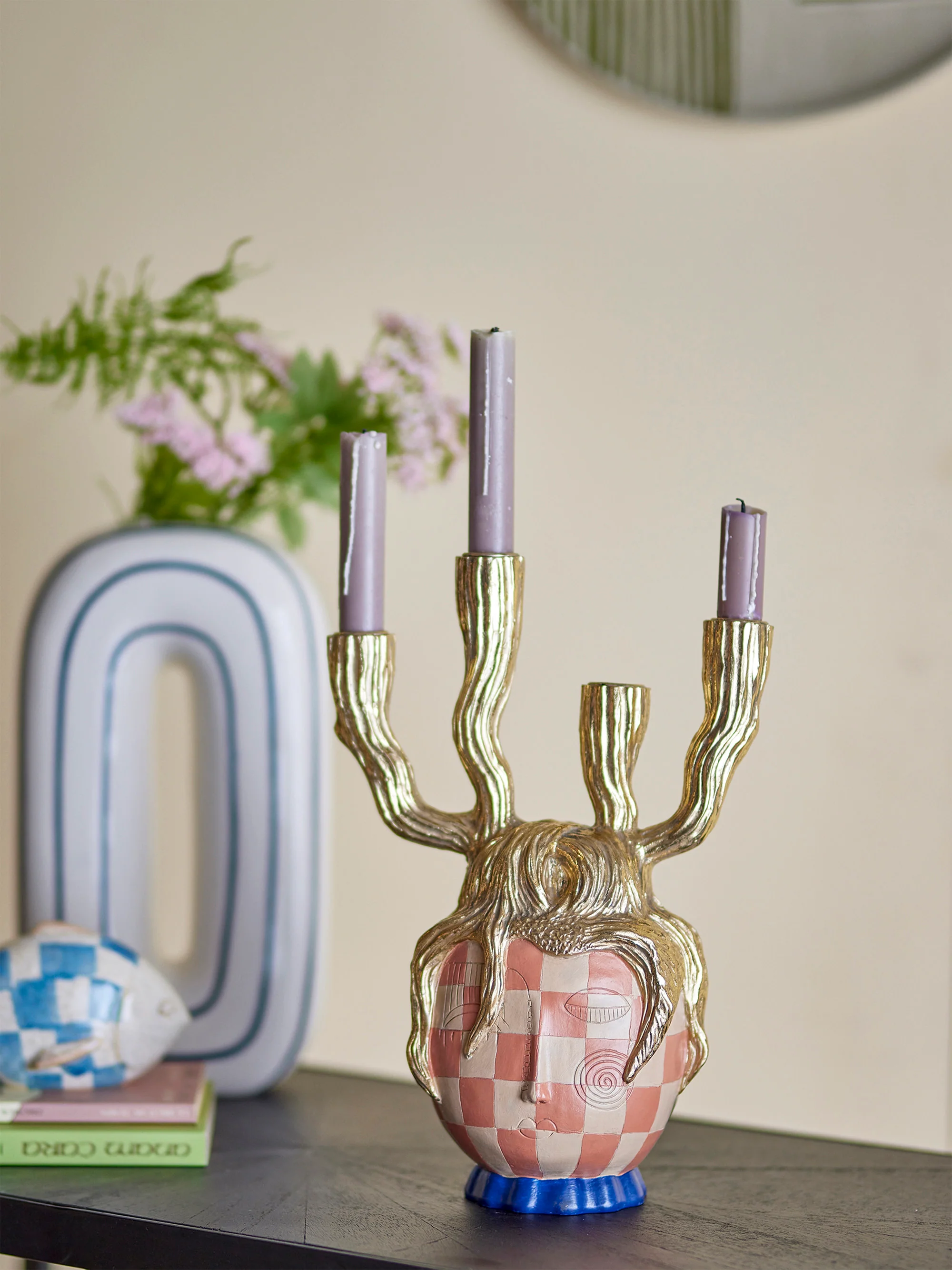 Handbemalter Kerzenhalter Medusa