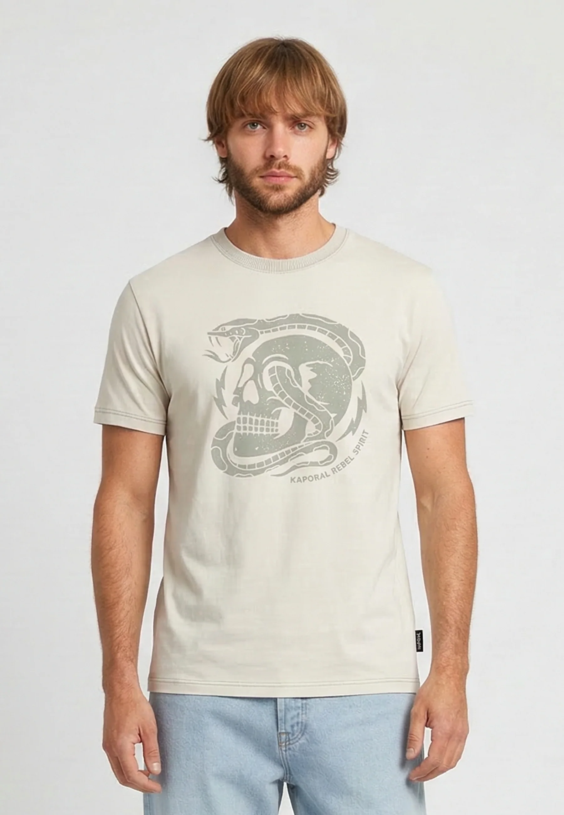 T-shirt manches courtes regular blanc cassé coton BOA