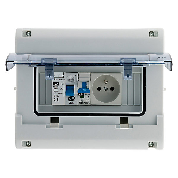 Coffret électrique IP65 8 modules   accessoires Zenitech