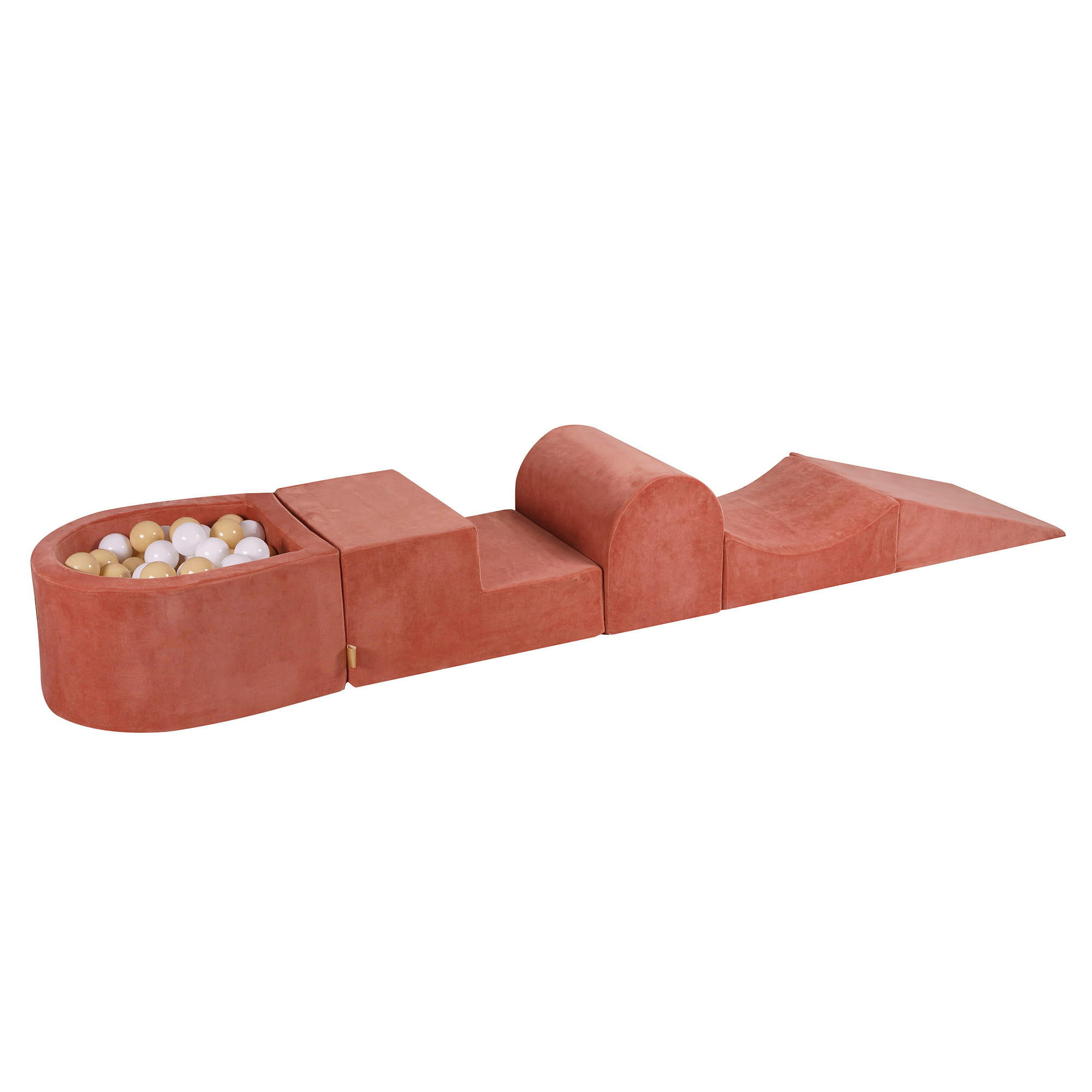 - Aire de jeu mousse avec piscine à balles Blanc/Beige W45cm