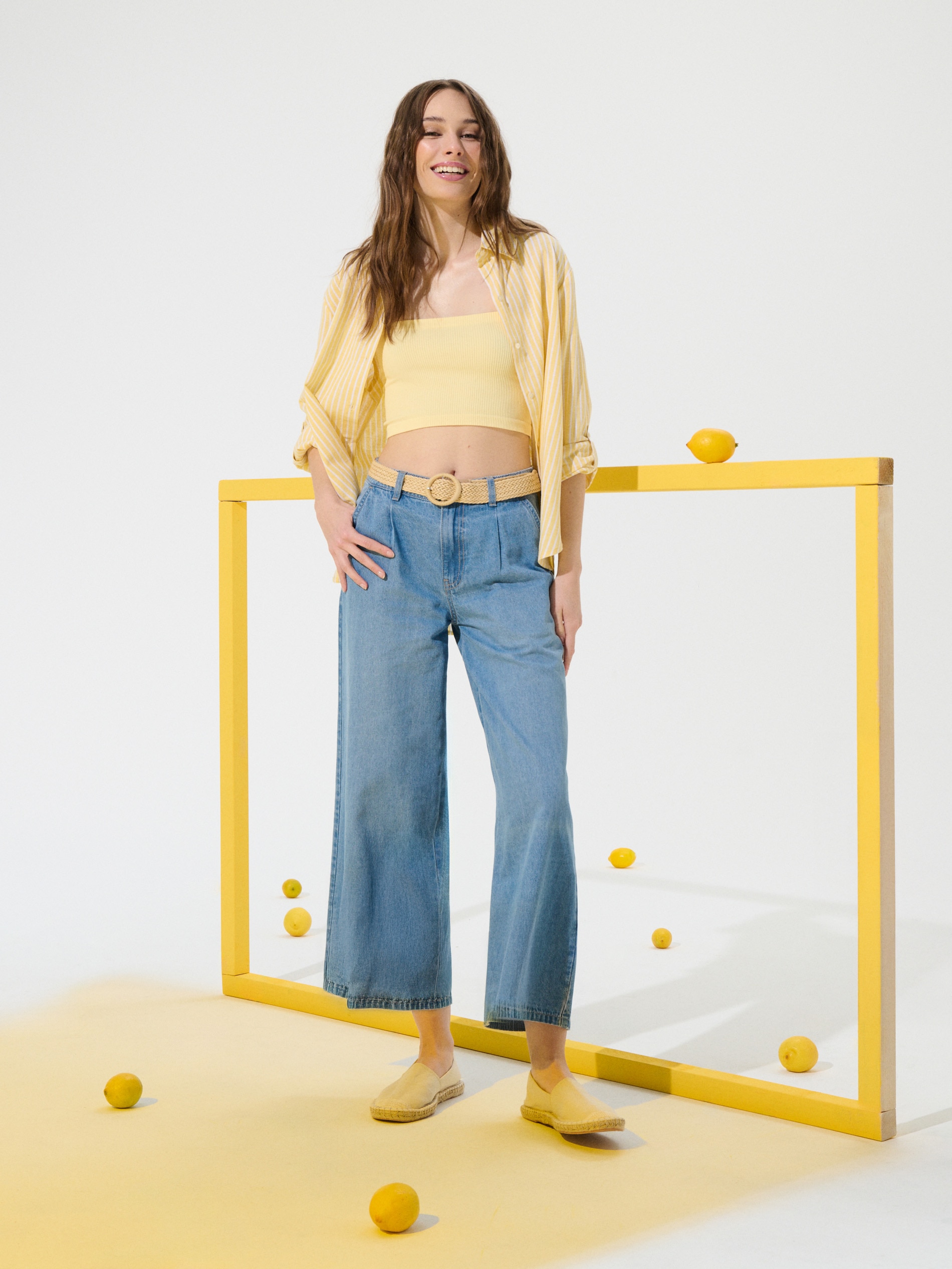 Spodnie jeansowe culotte