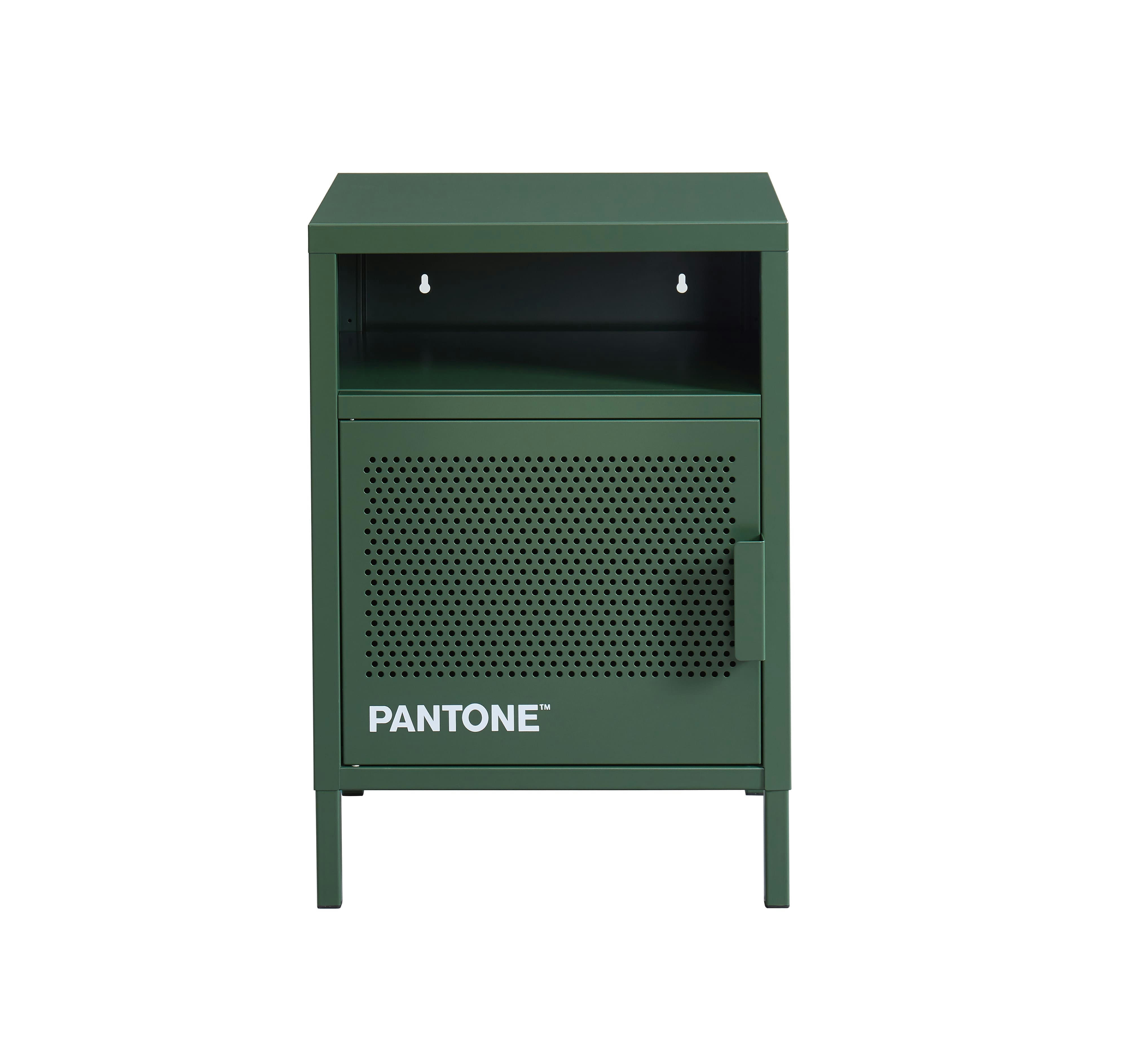 PANTONE - Table de chevet  métal kaki 40cm vert olive