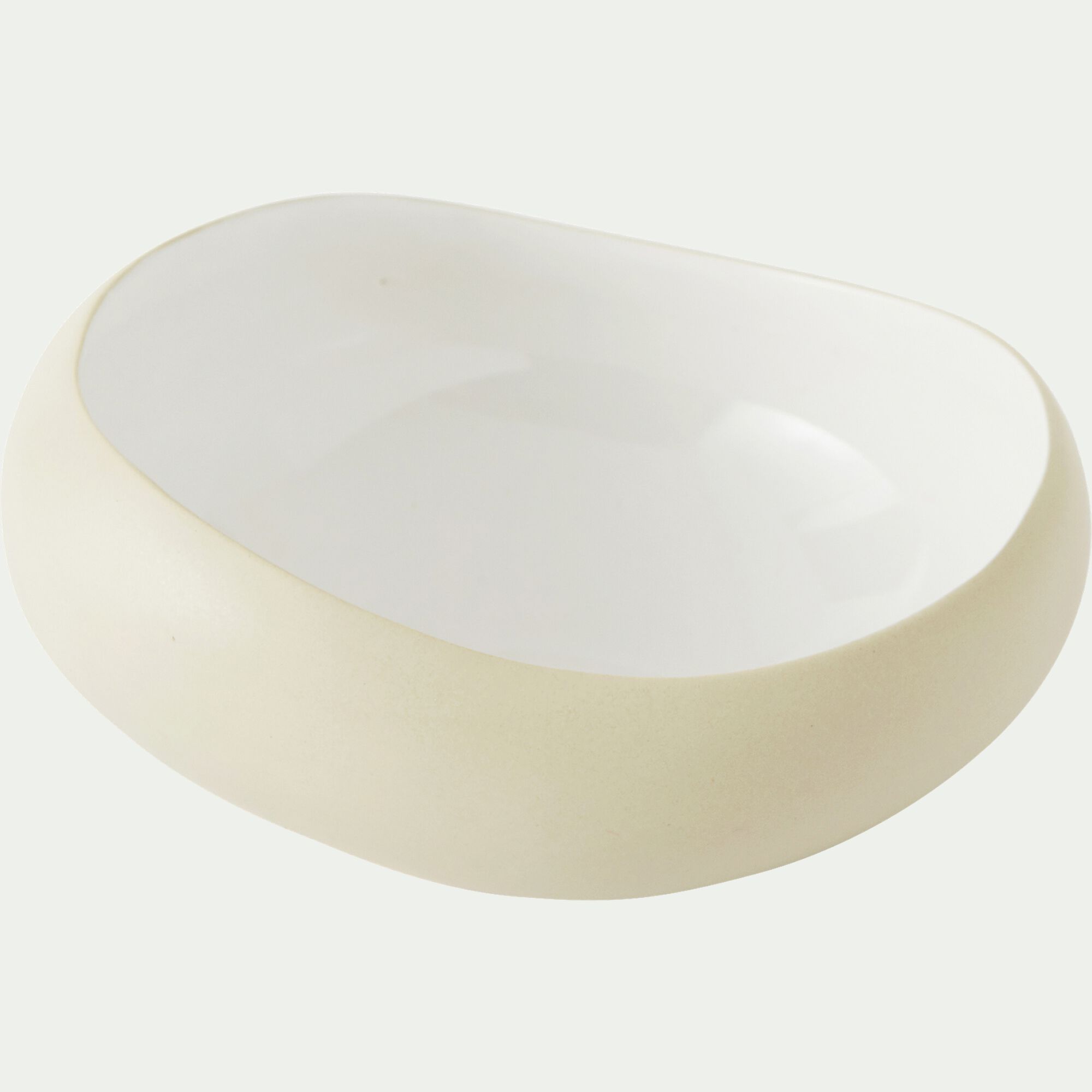 KYMA - Coupelle en grès D14cm - blanc ventoux