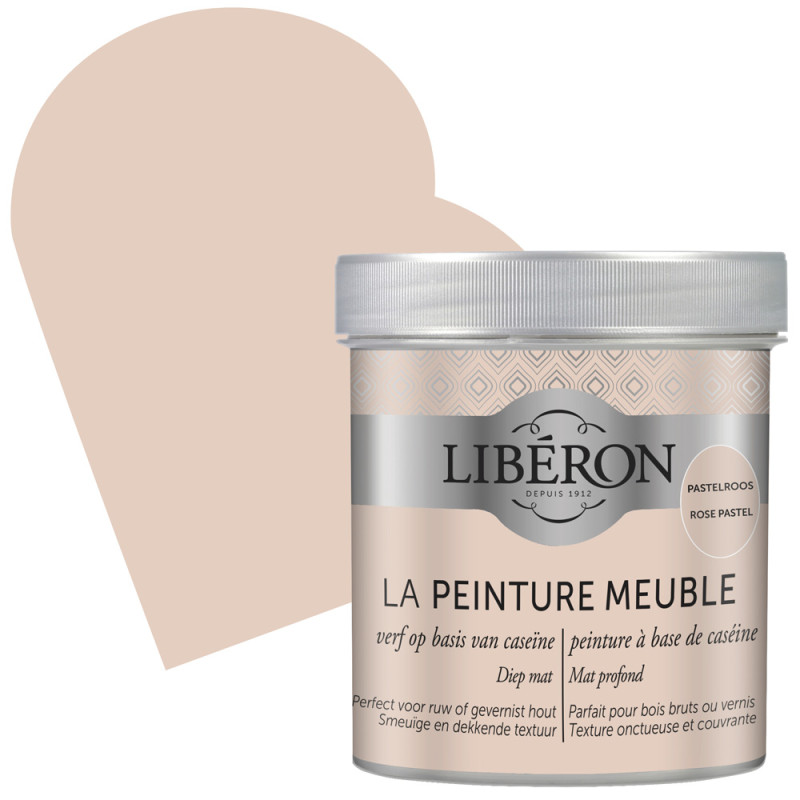 Peinture pour meubles à base de caséine Rose Pastel 0,5 L LIBERON