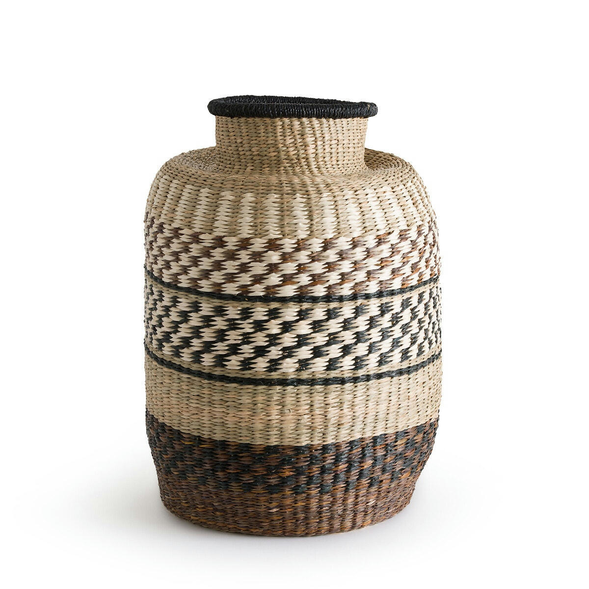 Jarre décorative en herbier H57 cm, Maylon