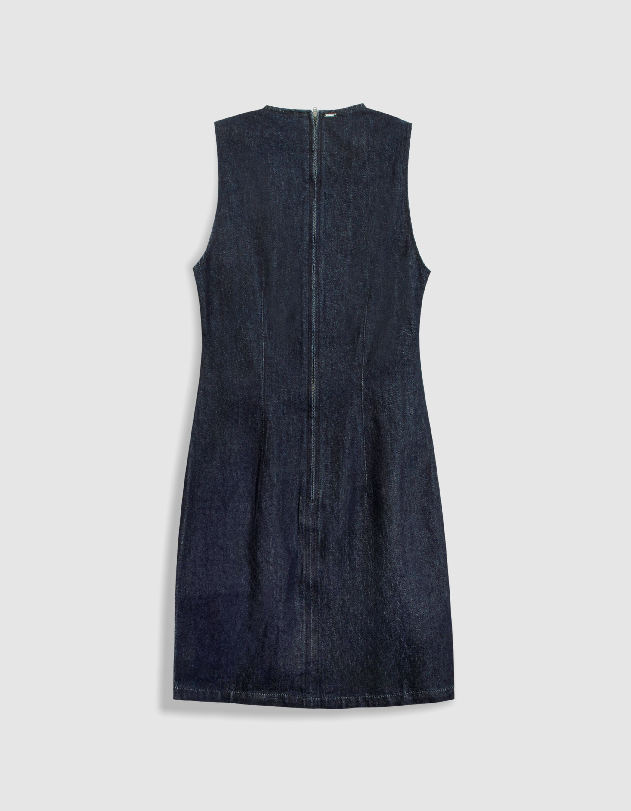 Robe courte en jean sans manches Femme