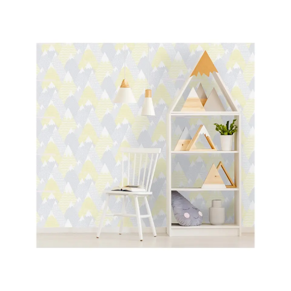 Dutch Wallcoverings - Over The Rainbow- Mountains Yellow - 0,53x10,05m