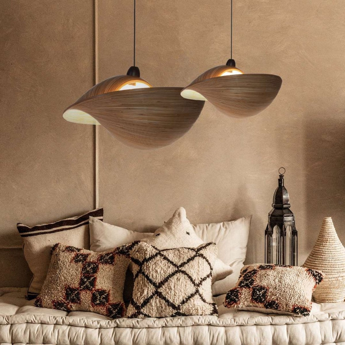 Villaflor Hanglamp Bamboo Shell Ø 50cm