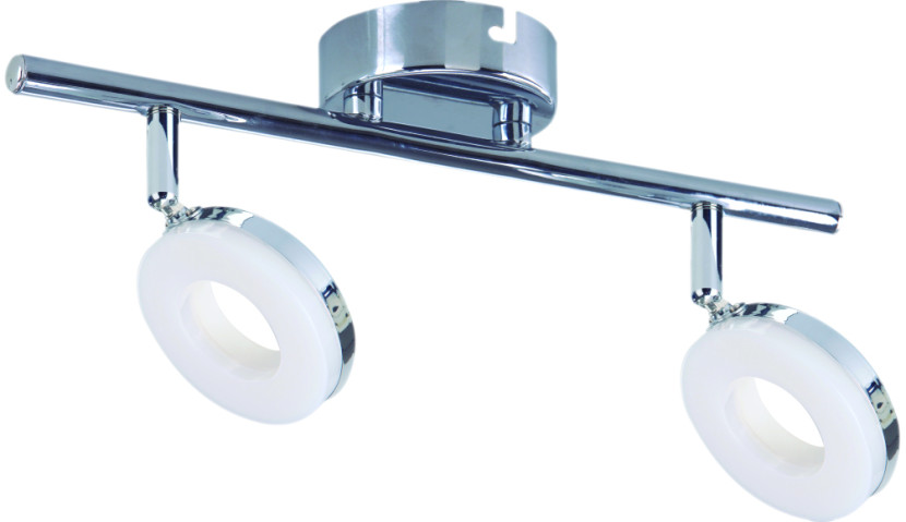 Lampa sufitowa THEMAbiała chromowana LED 2x10W 3000K 650lm Candellux