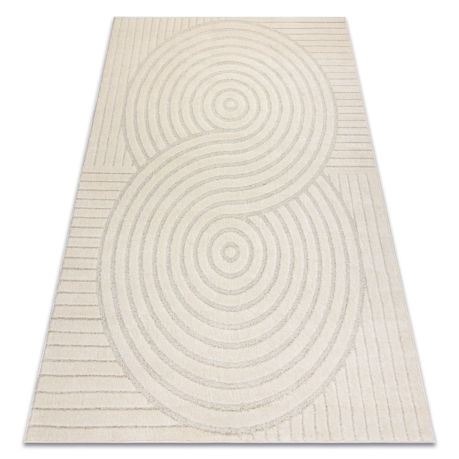 Dywan DUNE 2507 krem - Geometryczny, linie, strukturalny 80x150 cm