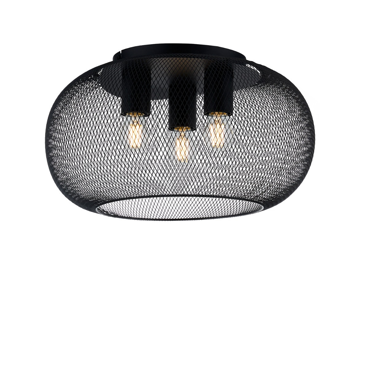 Lighto | Moderne plafonnière zwart 3-lichts | Senna